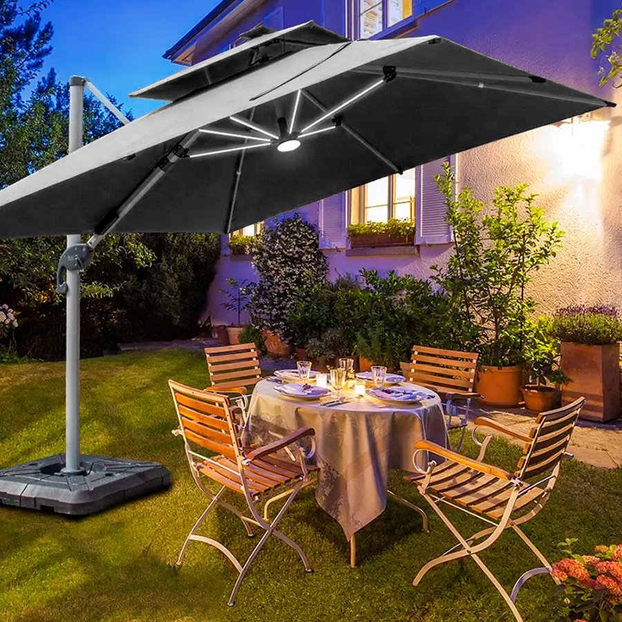 Quitasol WINDPROOF - UV - LED de 3x3M — foto 5