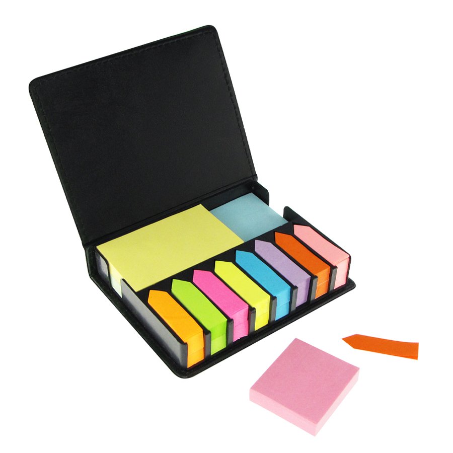 Set de Notas Adhesivas de PU Negro — foto 3