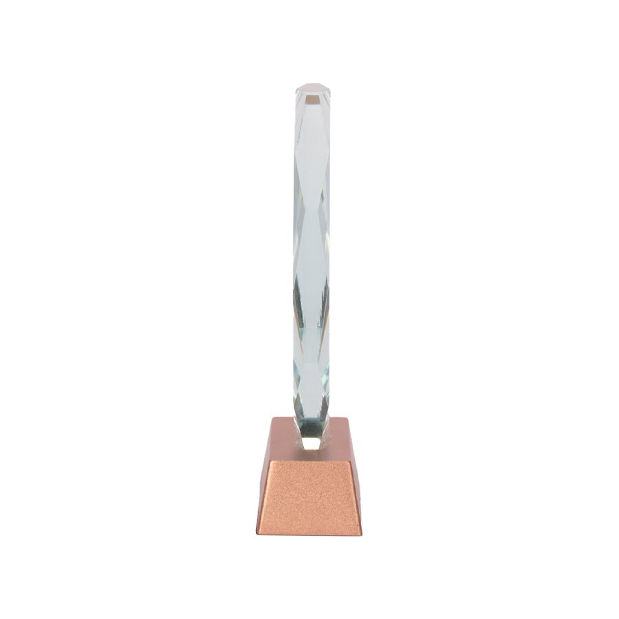 Trofeo Galvano de Cristal "RUNE" con base encobrizada. — foto 5