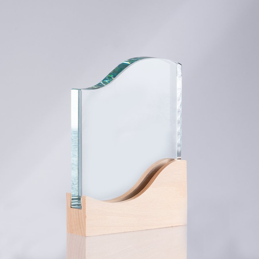 Trofeo Galvano de Madera y Cristal "Curve" — foto 11