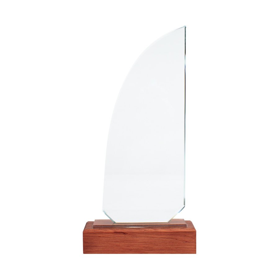 Trofeo Galvano de Madera y Cristal "Sail" — foto 2