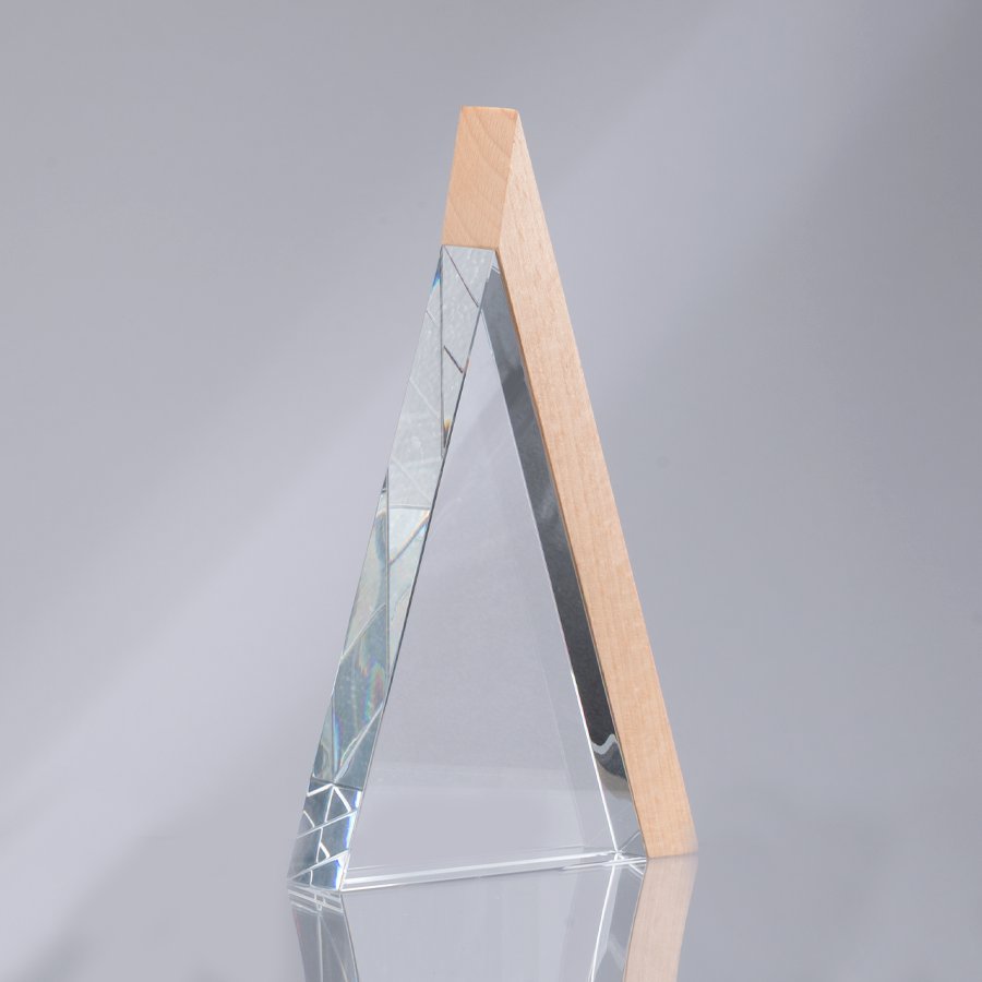 Trofeo Galvano de Madera y Cristal "Triangle" — foto 11