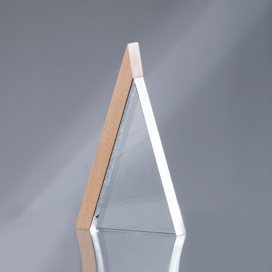 Trofeo Galvano de Madera y Cristal "Triangle" — foto 13