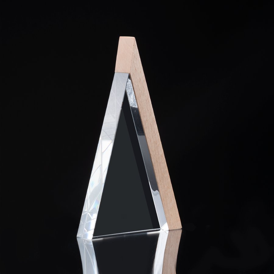 Trofeo Galvano de Madera y Cristal "Triangle" — foto 3