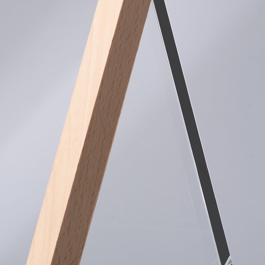 Trofeo Galvano de Madera y Cristal "Triangle" — foto 6
