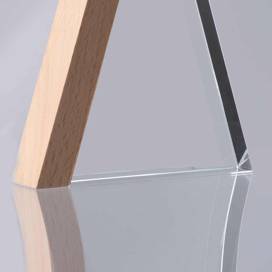 Trofeo Galvano de Madera y Cristal "Triangle" — foto 8