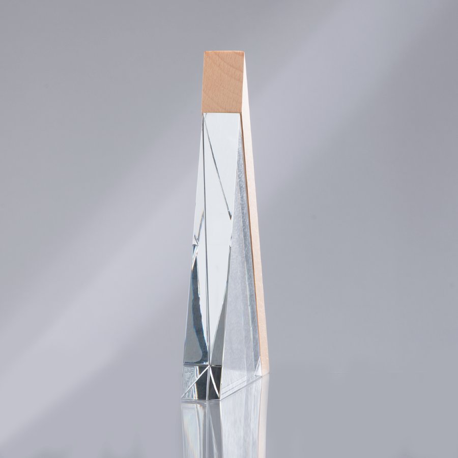 Trofeo Galvano de Madera y Cristal "Triangle" — foto 10