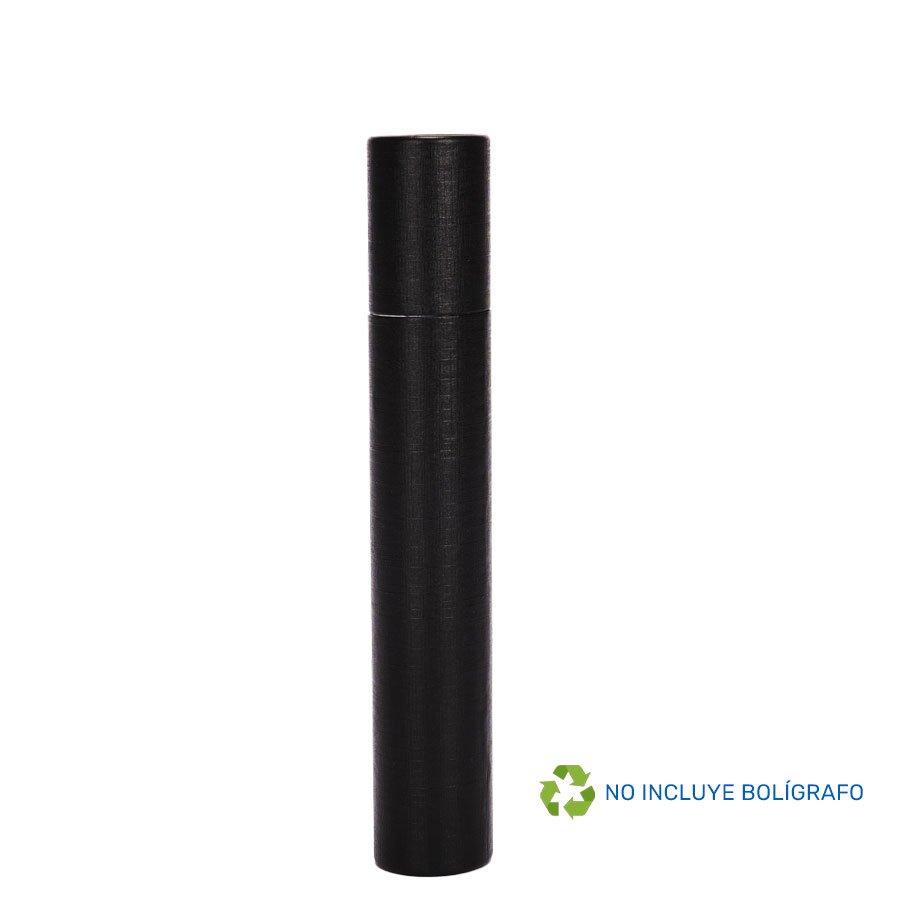 Tubo Porta-Lápiz o Bolígrafo, en cartón forrado negro. — foto 2