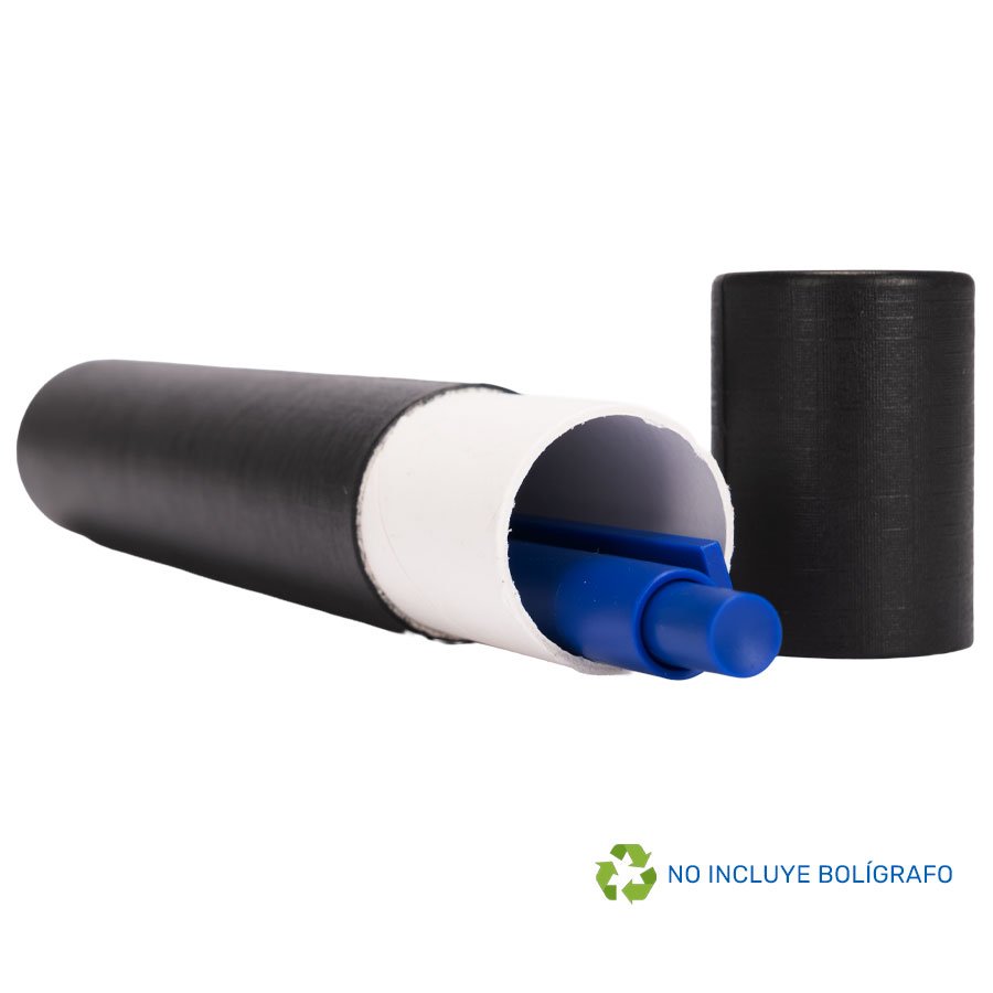 Tubo Porta-Lápiz o Bolígrafo, en cartón forrado negro. — foto 3