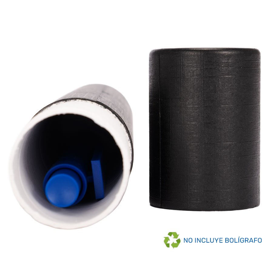 Tubo Porta-Lápiz o Bolígrafo, en cartón forrado negro. — foto 4