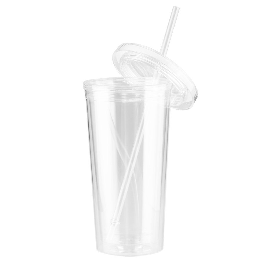 Vaso plástico doble pared aislante 600cc — foto 2