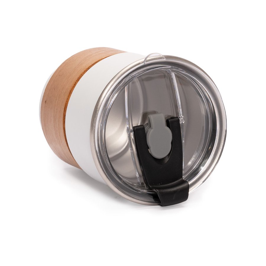 Vaso Térmico metálico "CAMP" 300cc. con Bombilla y Grip de Madera. — foto 6