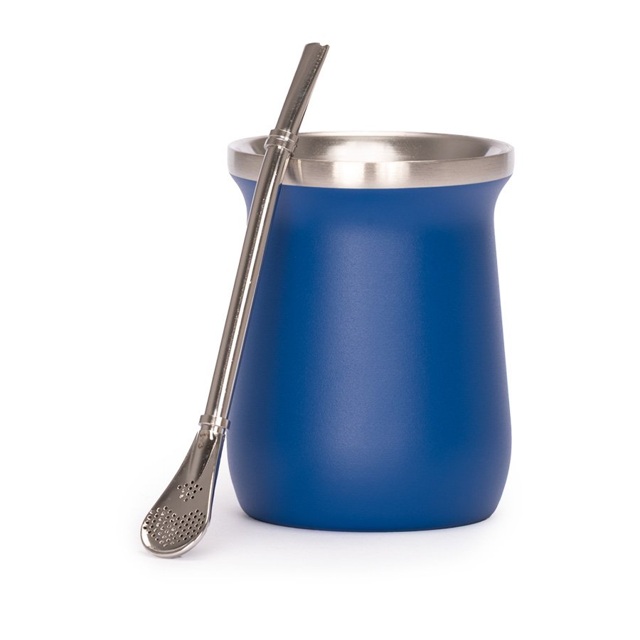 Vaso Térmico metálico "MATE" 300ml. con Bombilla — foto 12