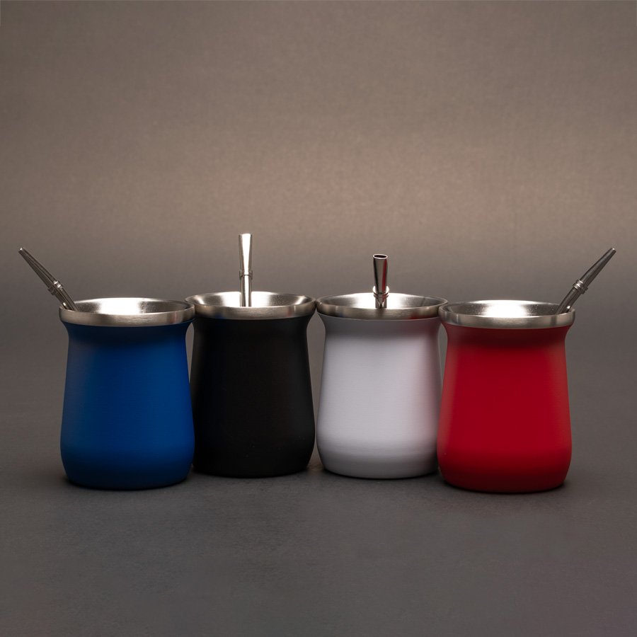 Vaso Térmico metálico "MATE" 300ml. con Bombilla — foto 17