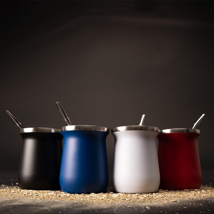 Vaso Térmico metálico "MATE" 300ml. con Bombilla — foto 18