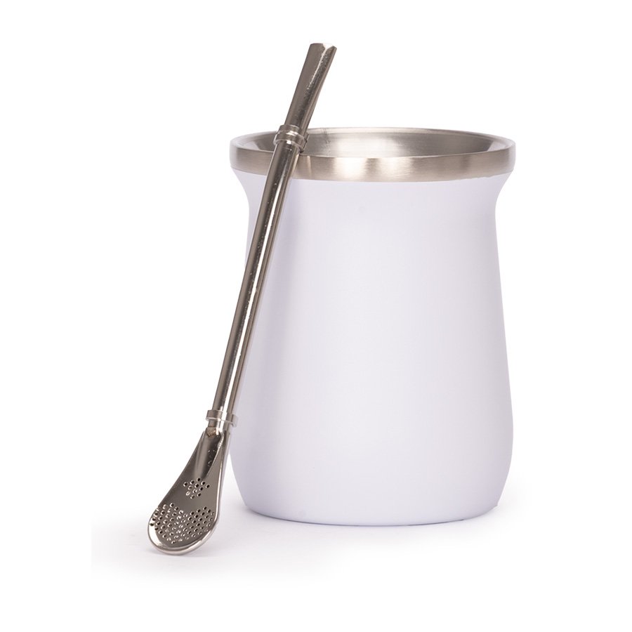 Vaso Térmico metálico "MATE" 300ml. con Bombilla — foto 3