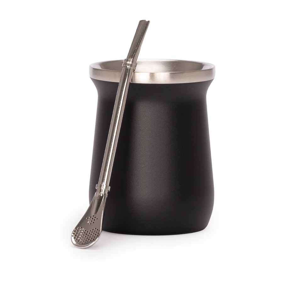 Vaso Térmico metálico "MATE" 300ml. con Bombilla — foto 9