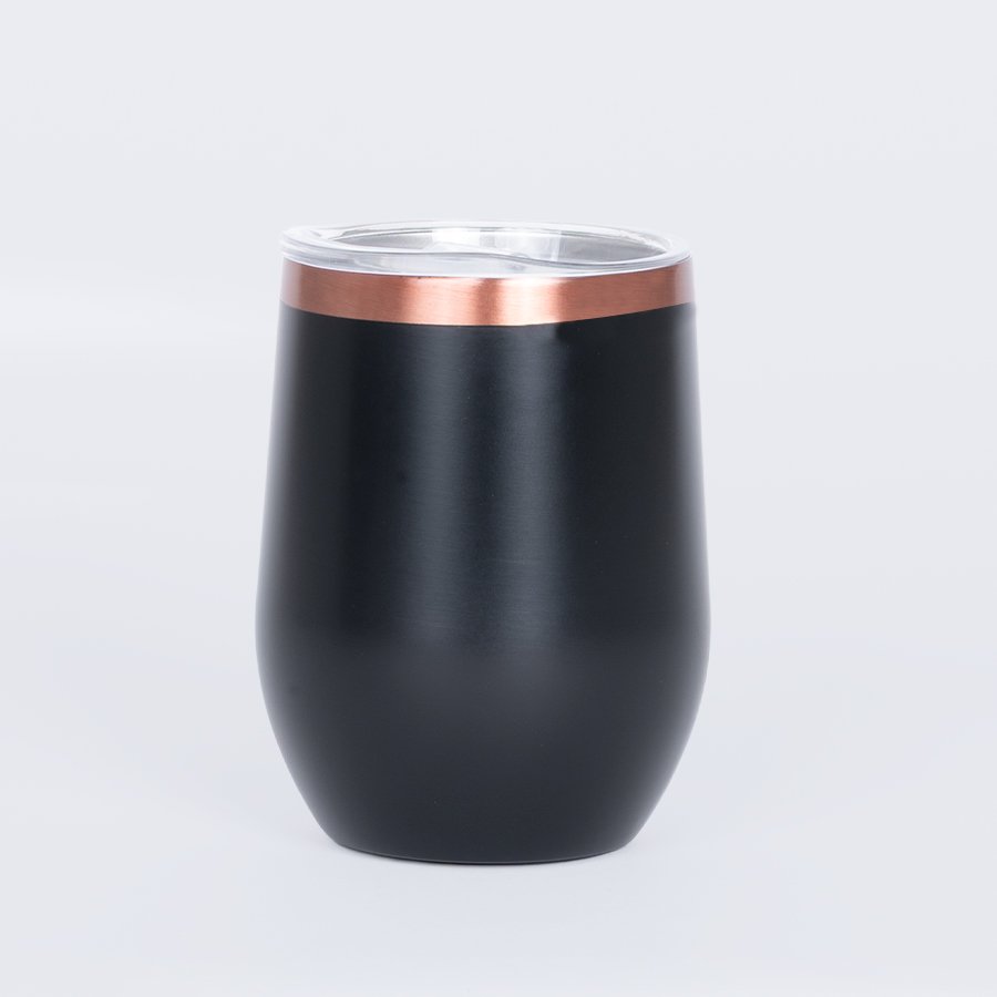 Vaso térmico negro/encobrizado "LEEDS" 350cc — foto 2